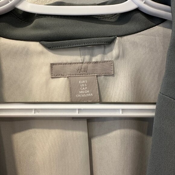 H&M Blazer Dark Sage Green Size Small - Picture 2 of 3